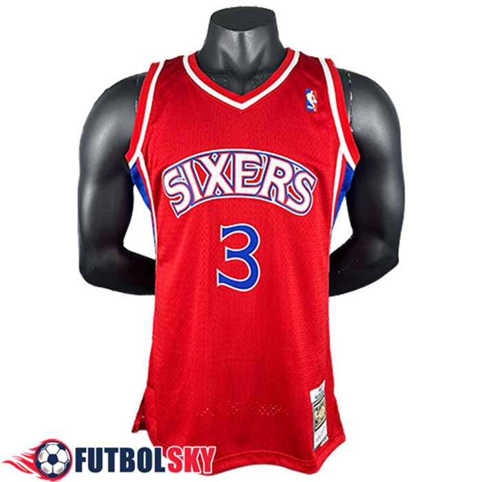 Camisetas De Futbol Philadelphia 76ers (IVERSON #3) 2023/24 Rojo/Azul