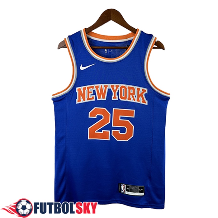 Camisetas De Futbol New York Knicks (BRIDGES #25) 2024/25 Azul/Naranja