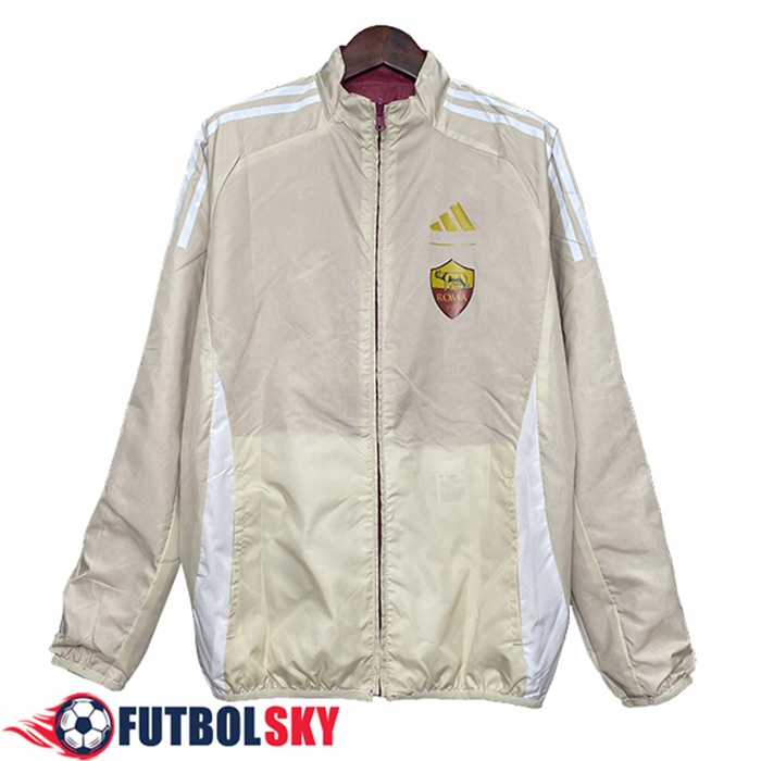 Rompevientos AS Roma Beige/Blanco 2024/2025