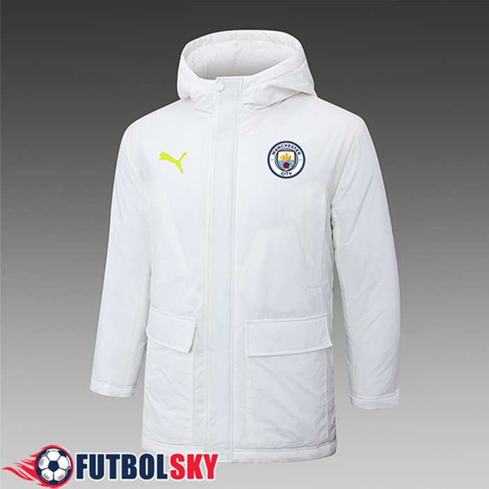 Chandal Plumas Con Capucha Manchester City Blanco 2024/2025