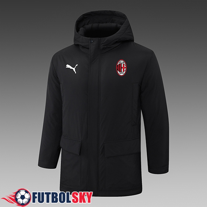 Chandal Plumas Con Capucha AC Milan Negro 2024/2025