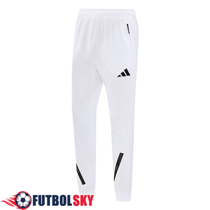 Pantalon Entrenamiento Adidas Blanco/Negro 2024/2025