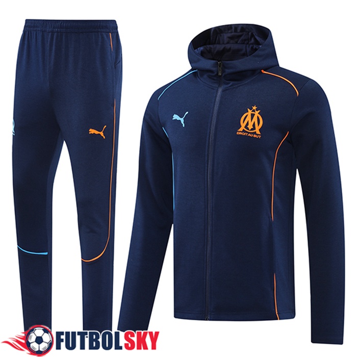 Chandal Rompevientos Chaqueta Con CapuchaMarsella azul real 2024/2025