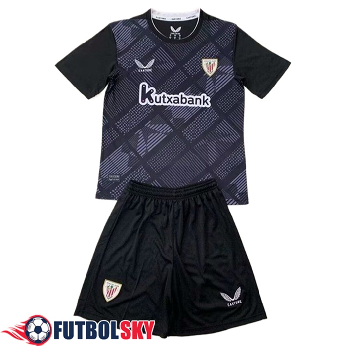 Camisetas De Futbol Athletic Bilbao Ninos Portero Negro 2024/2025