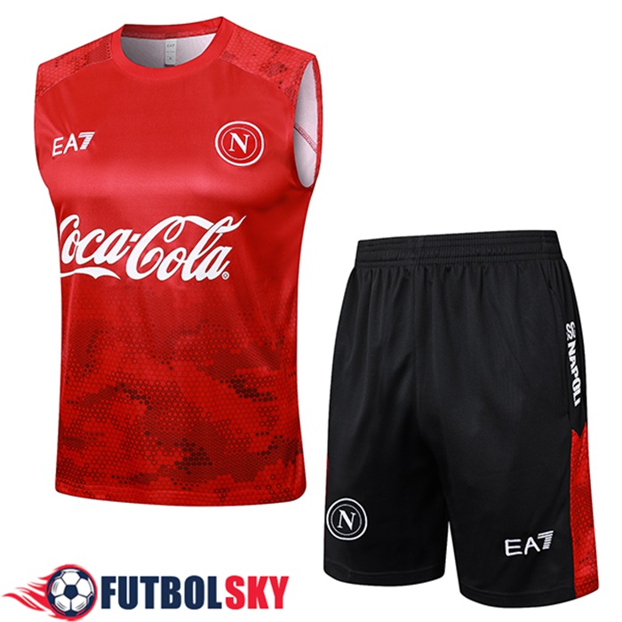 Camiseta Entrenamiento sin mangas SSC Napoli Rojo 2024/2025