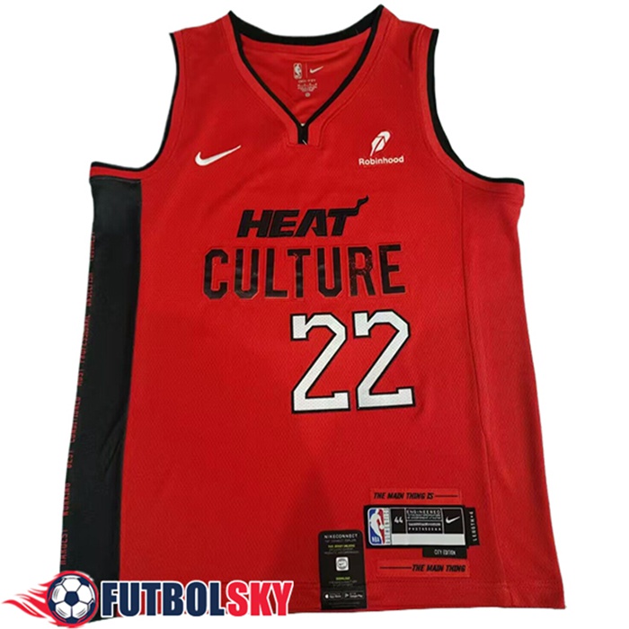 Camisetas NBA Miami Heat (BUTLER #22) 2024/25 Rojo/Negro