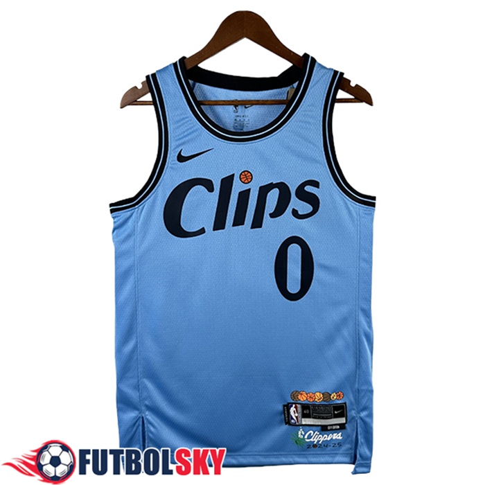 Camisetas NBA Los Angeles Clippers (WESTBROOK #0) 2024/25 Azul/Negro