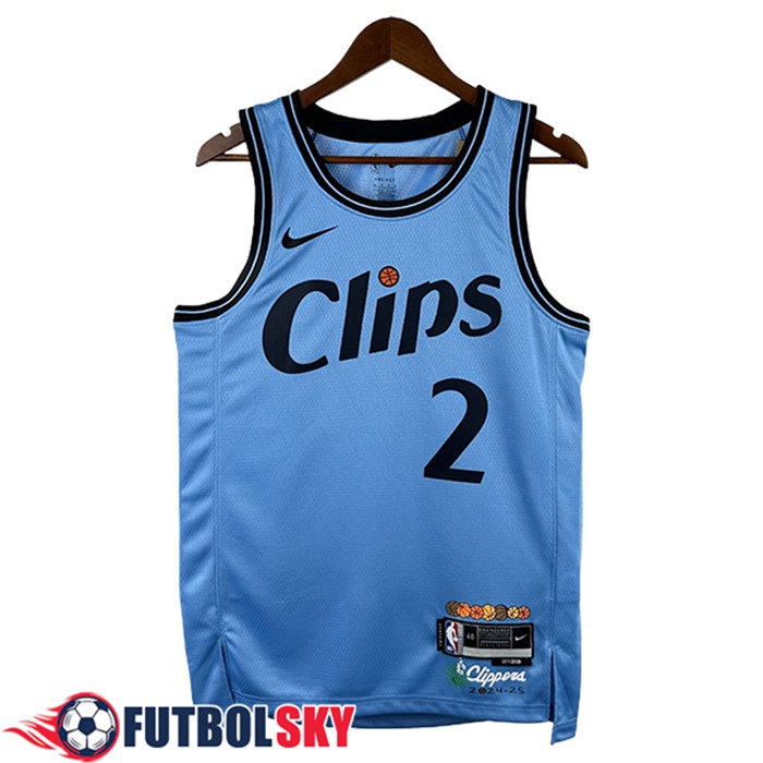 Camisetas NBA Los Angeles Clippers (LEONARD #2) 2024/25 Azul/Negro