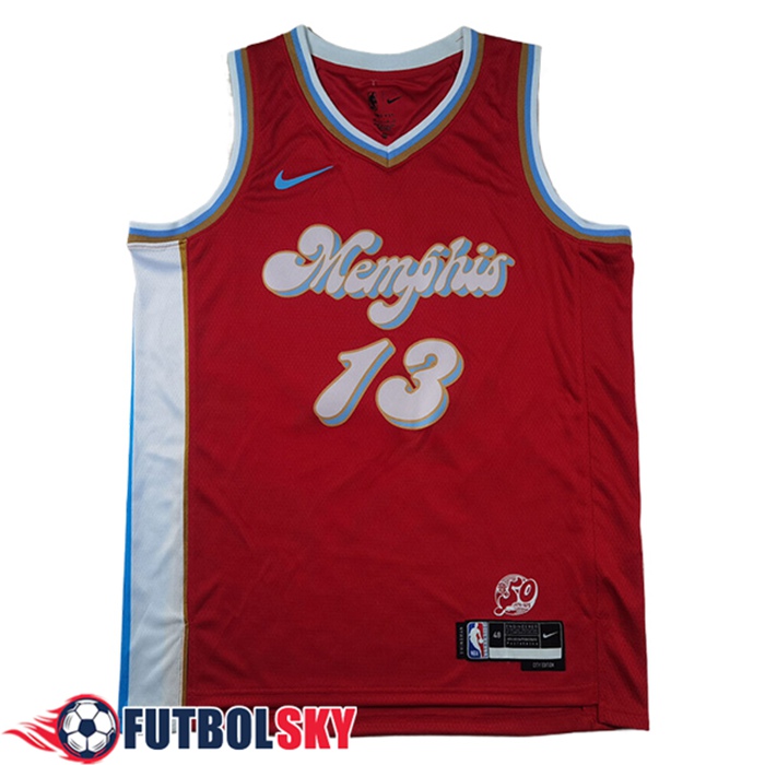 Camisetas Memphis Grizzlies (JACKSON JR. #13) 2025/26 Rojo/Azul