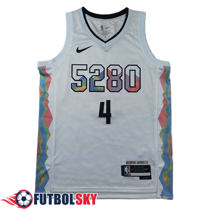 Camisetas Denver Nuggets (WESTBROOK #4) 2025/26 Blanco/Negro