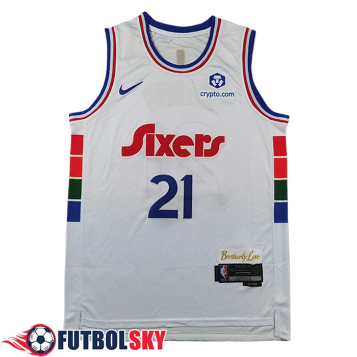 Camisetas NBA Philadelphia 76ers (EMBIID #21) 2024/25 Blanco