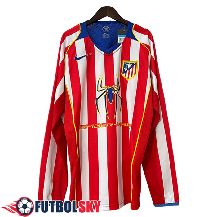 Camisetas De Futbol Atletico Madrid Retro Primera Manga Largas 2004/2005