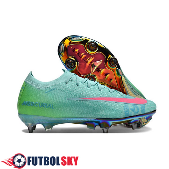 Nike Botas De Fútbol AIR ZOOM MERCURIAL VAPOR XVI ELITE SG-PRO Verde/Rosa