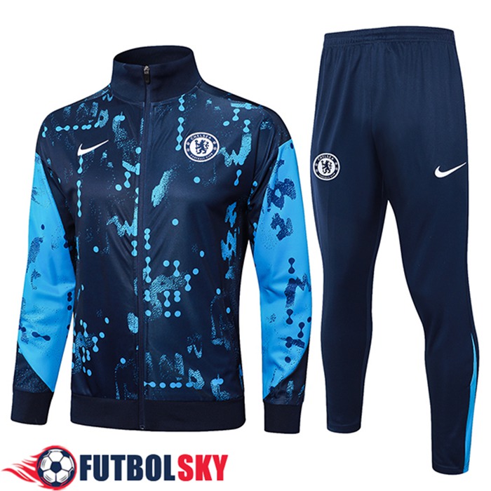 Chandal Equipos De Futbol Chaquetas FC Chelsea Azul Oscuro 2024/2025