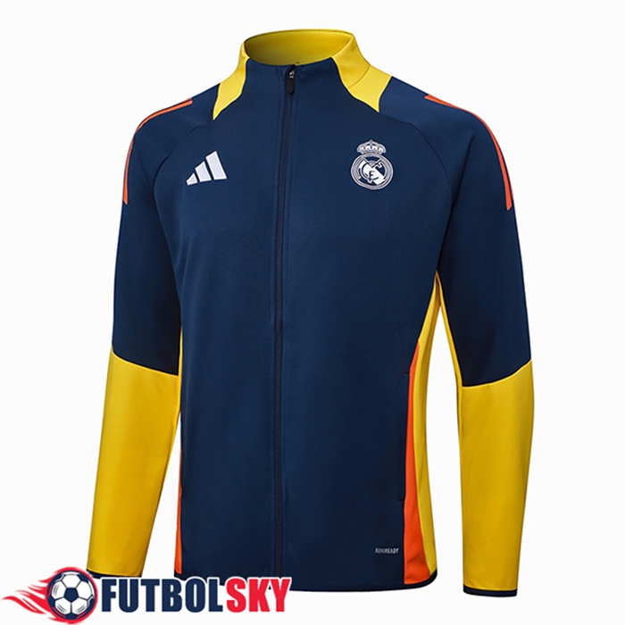 Chaquetas Futbol Real Madrid Azul/Amarillo/Naranja 2024/2025