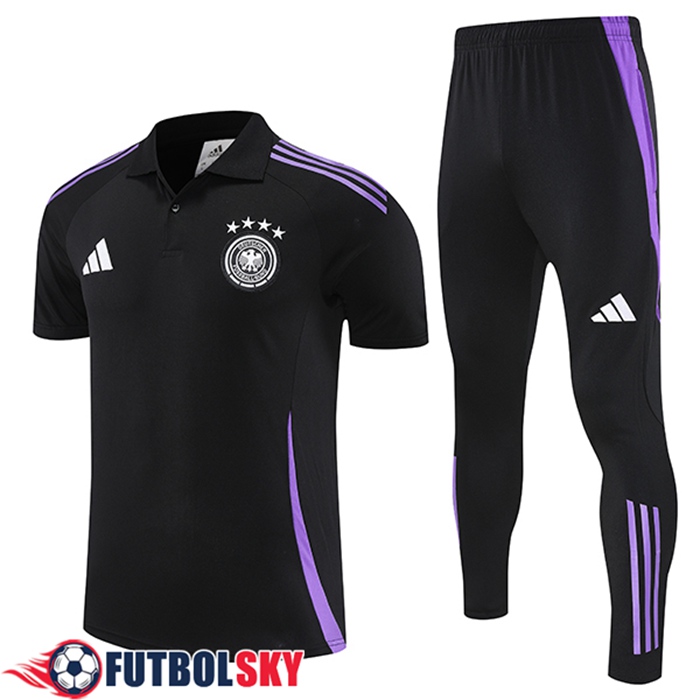 Camiseta Polo Alemania Negro/Violeta 2025/2026