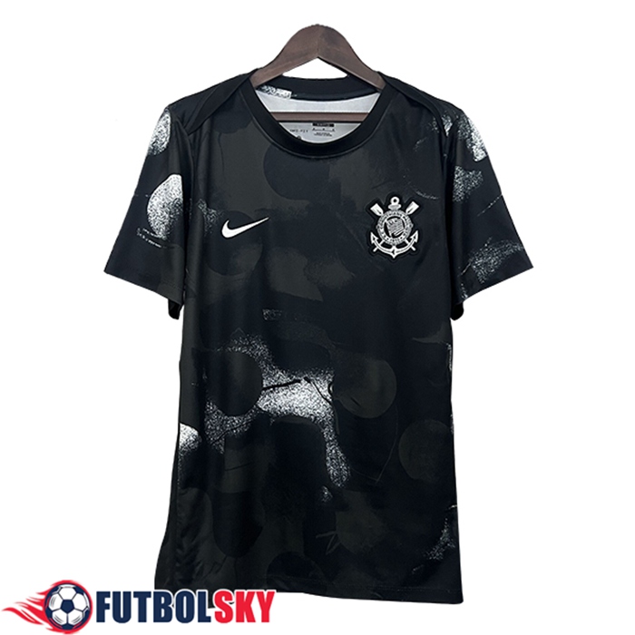 Camiseta Entrenamiento Corinthians Negro/Blanco 2025/2026