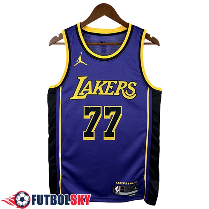 Camisetas Los Angeles Lakers (DONCIC #77) 2025/26 Violeta/Amarillo