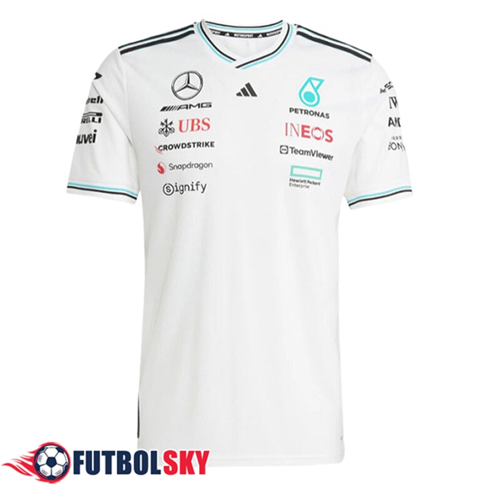 Camiseta de manga corta Mercedes Benz F1 Team Blanco 2025