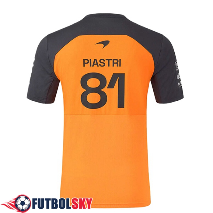 Camiseta de manga corta McLaren (PIASTRI #81) F1 Team Naranja/Negro 2025