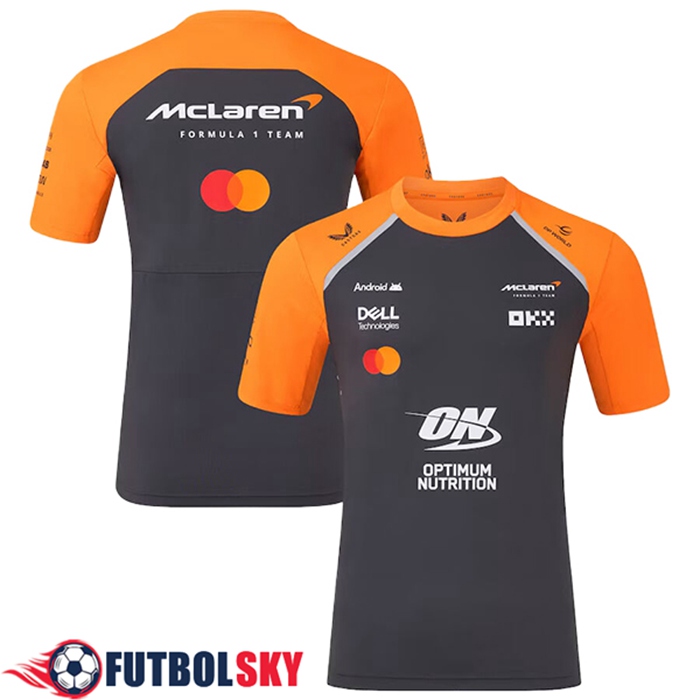 T-Shirt McLaren F1 Team Negro/Naranja 2025