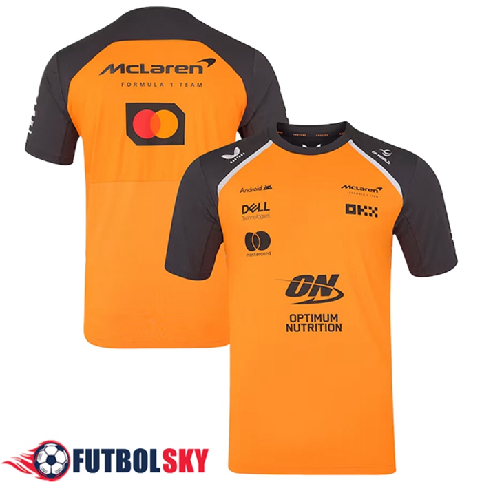 T-Shirt McLaren F1 Team Naranja/Negro 2025