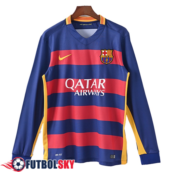 Camisetas De Futbol FC Barcelona Retro Primera Manga Largas 2015/2016