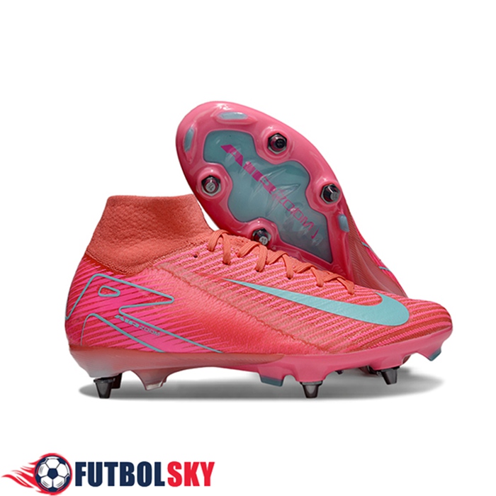 Nike Botas De Fútbol Air Zoom Mercurial Superfly IIX Elite SG Rosa/Azul