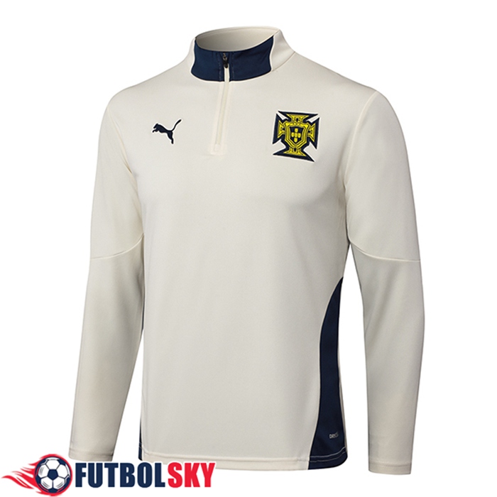 Sudadera De Entrenamiento Portugal Beige 2025/2026