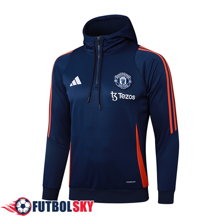 Sudadera De Entrenamiento Capucha Manchester United azul real 2025/2026