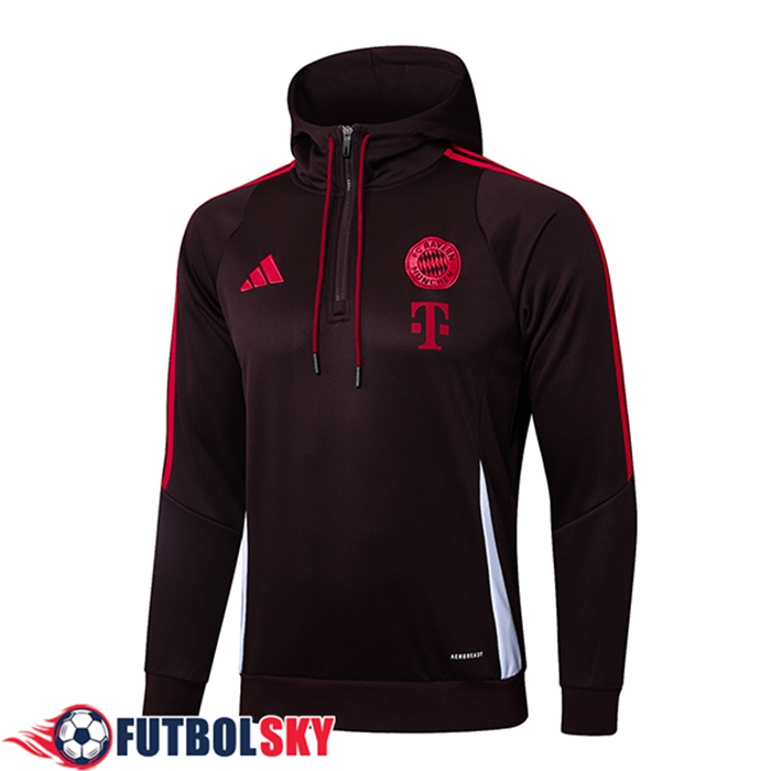 Sudadera De Entrenamiento Capucha Bayern Munich Marrón/Blanco 2025/2026