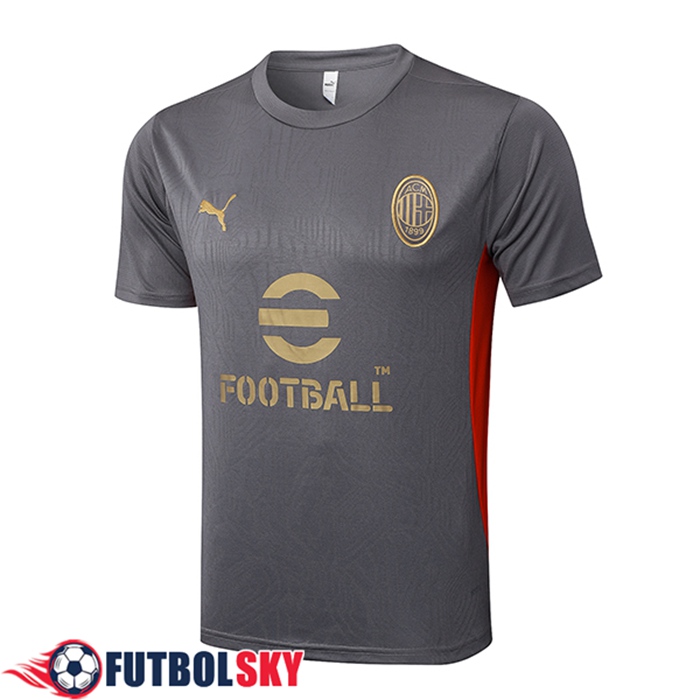 Camiseta Entrenamiento AC Milan Gris/Negro 2025/2026