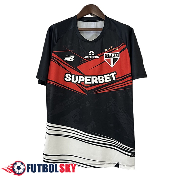 Camiseta Entrenamiento Sao Paulo FC Negro/Rojo/Blanco 2025/2026