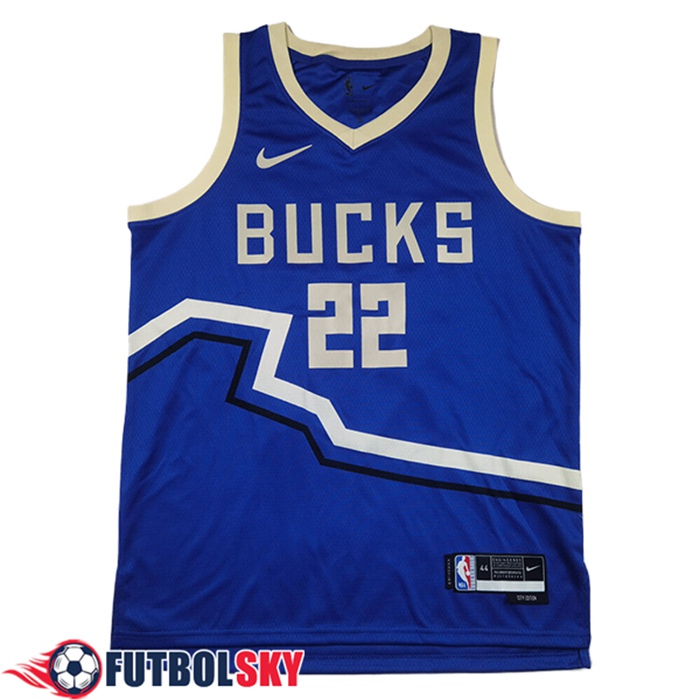 Camisetas NBA Milwaukee Bucks (MIDDLETON #22) 2025/26 Azul/Blanco