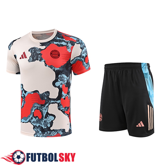 Camiseta Entrenamiento Bayern Munich Beige/Rojo/Azul 2025/2026