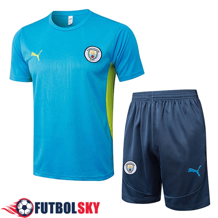 Camiseta Entrenamiento Manchester City Azul/Verde 2025/2026