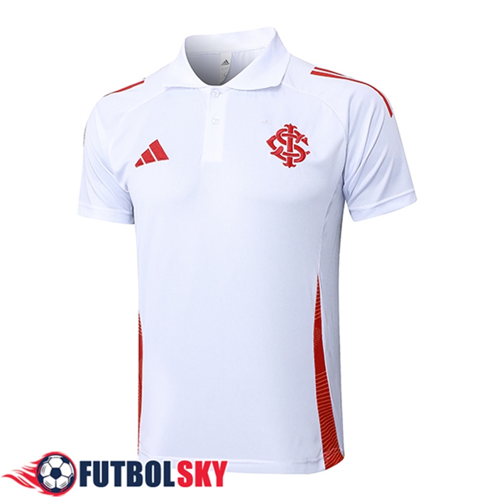Camiseta Polo Internacional Blanco/Rojo 2025/2026