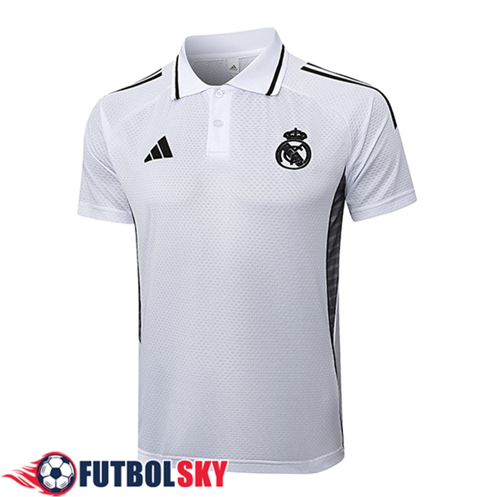 Camiseta Polo Real Madrid Blanco/Negro 2025/2026