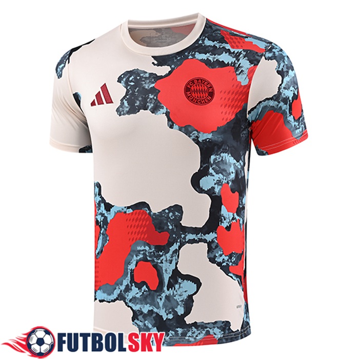 Camiseta Entrenamiento Bayern Munich Beige/Rojo/Azul 2025/2026