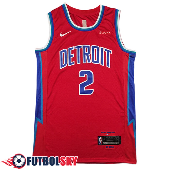 Camisetas NBA Detroit Pistons (CUNNINGHAM #2) 2025/26 Rojo/Azul