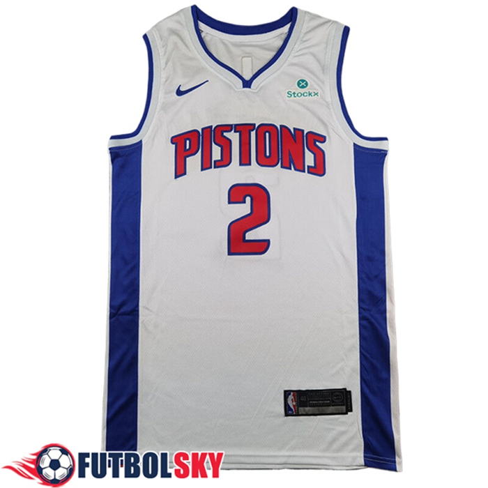 Camisetas NBA Detroit Pistons (CUNNINGHAM #2) 2025/26 Blanco/Rojo/Azul