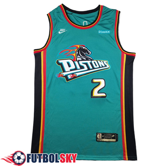 Camisetas NBA Detroit Pistons (CUNNINGHAM #2) 2025/26 Verde/Negro