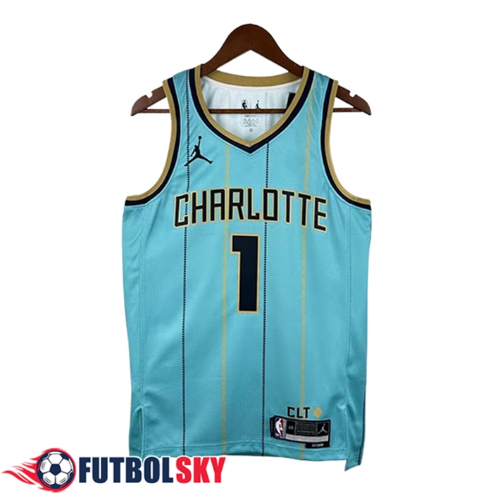 Camisetas NBA Charlotte Hornets (BALL #1) 2025/26 Azul/Negro