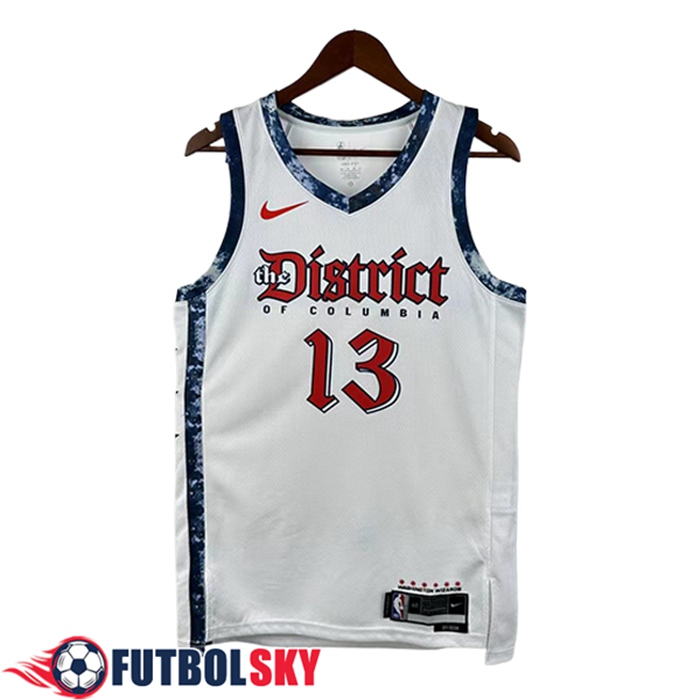 Camisetas NBA Washington Wizards (POOLE #13) 2025/26 Blanco/Azul