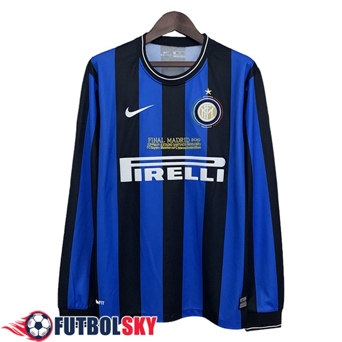 Camisetas De Futbol Inter Milan Retro Primera Manga Largas 2009/2010