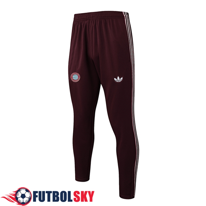 Pantalon Entrenamiento Bayern Munich Marrón/Blanco 2025/2026 -02