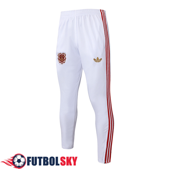 Pantalon Entrenamiento Bayern Munich Blanco/Rojo 2025/2026
