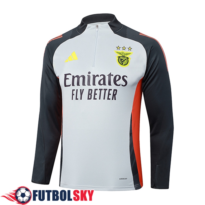 Sudadera De Entrenamiento Benfica Gris/Negro/Naranja 2025/2026