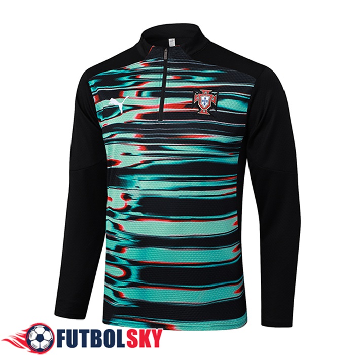 Sudadera De Entrenamiento Portugal Negro/Verde 2025/2026