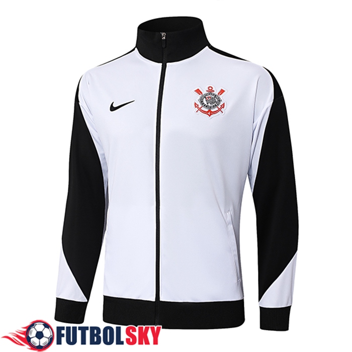 Chaquetas Futbol Corinthians Blanco/Negro 2025/2026